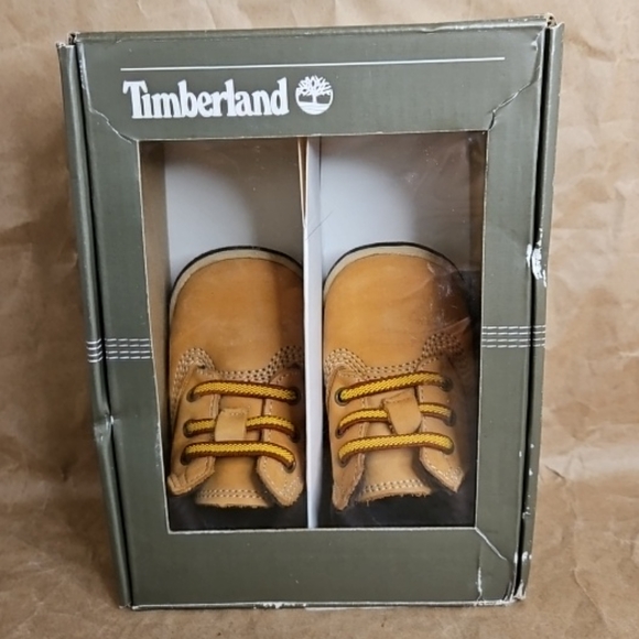 Timberland New Infants Size 1 Brown Suede Ankle Boots In Box - Picture 1 of 7